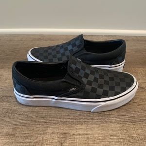 Vans Slip-On Black/Black Check Checkerboard Sneaker